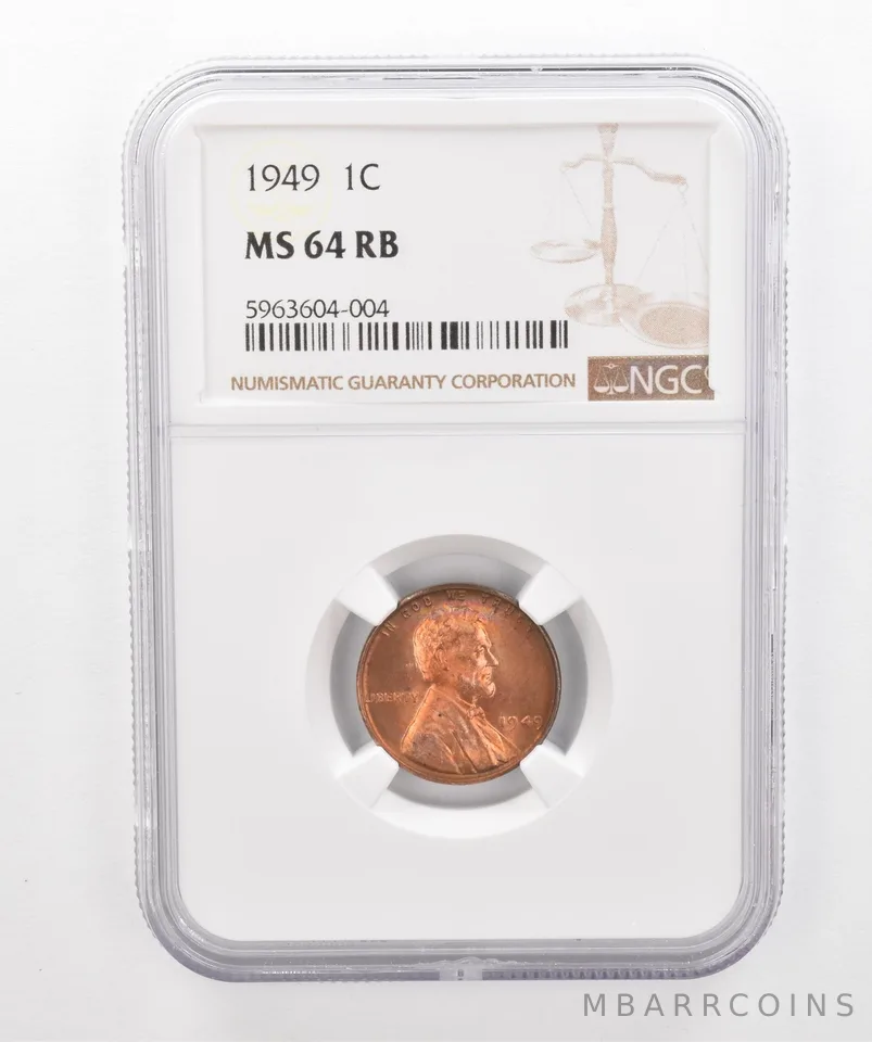 1949 Lincoln Wheat Cent MS64 RB NGC Beautiful Tone *2974