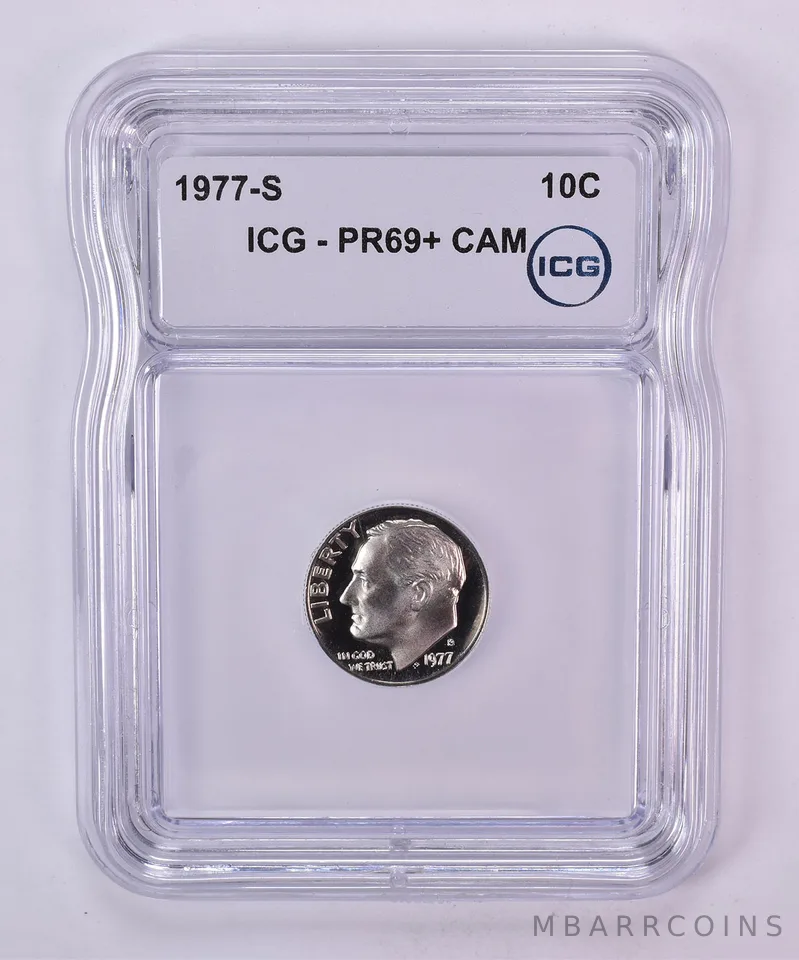 1977-S Roosevelt Dime PR69+ CAM ICG