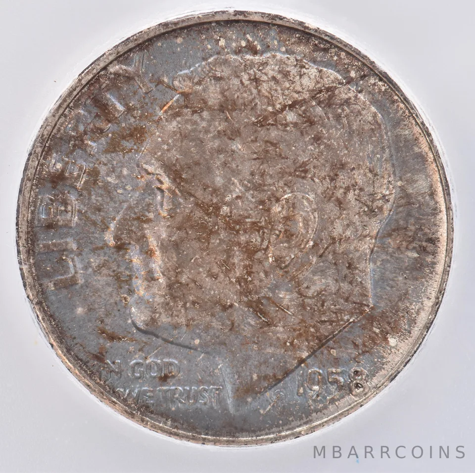 1958 Roosevelt Dime MS67 ICG Beautiful Tone *0858