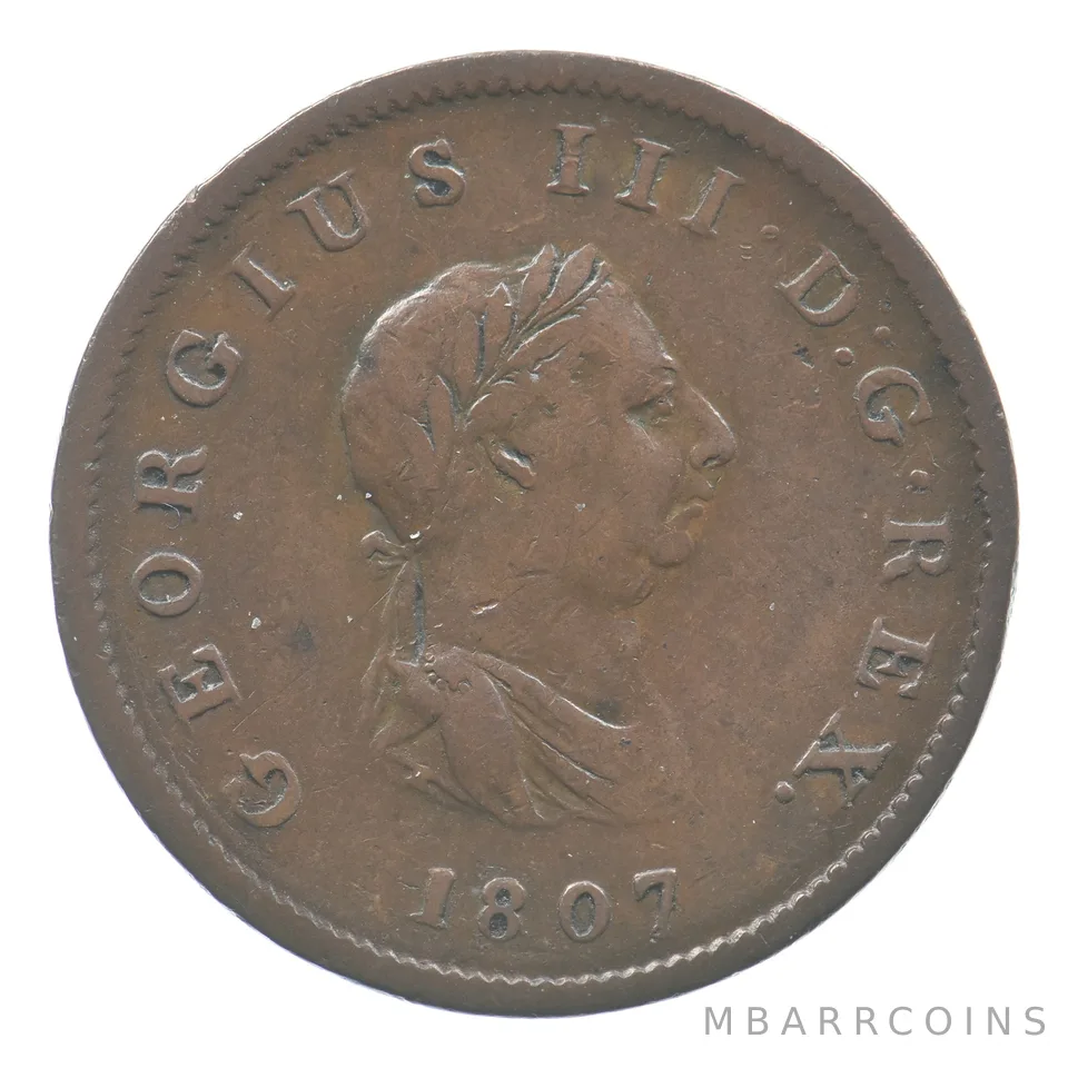 1807 Great Britain Half Penny George III *6521