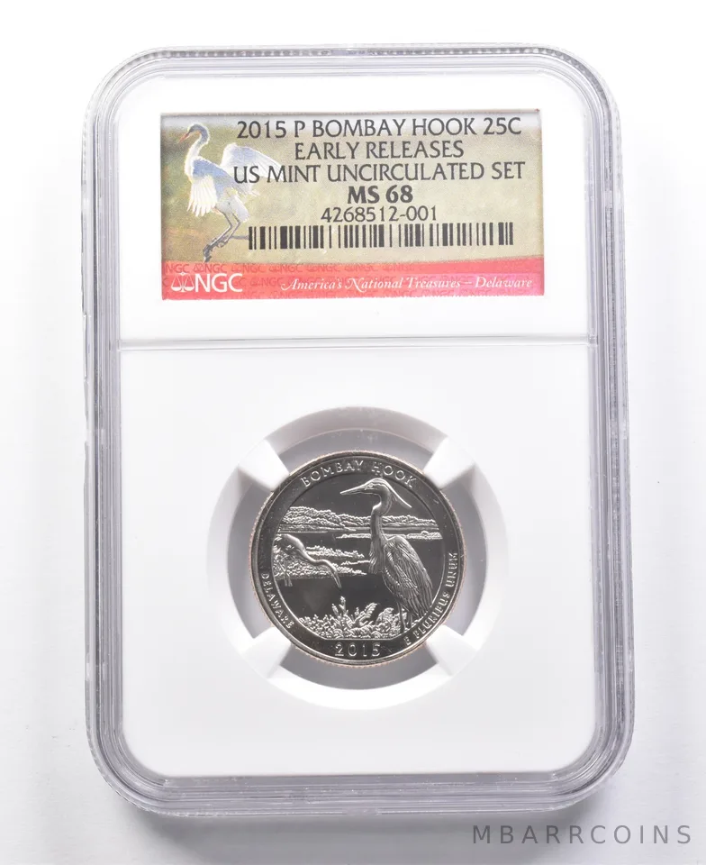 2015-P Washington Quarter Bombay Hook Uncirculated Set ER MS68 NGC *7706