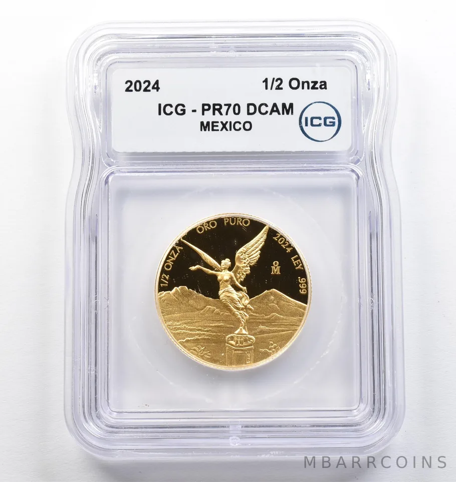 2024 Mo Mexico 1/2 Onza Gold Libertad PR70 DCAM ICG *9437