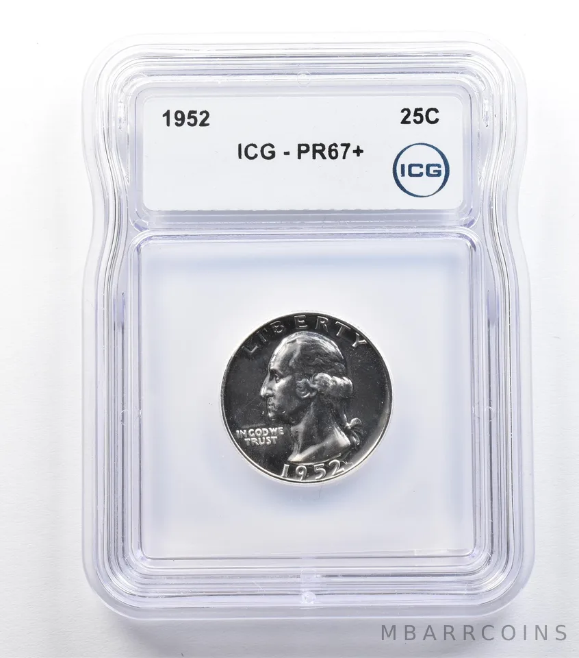 1952 Washington Quarter PR67+ ICG *9341