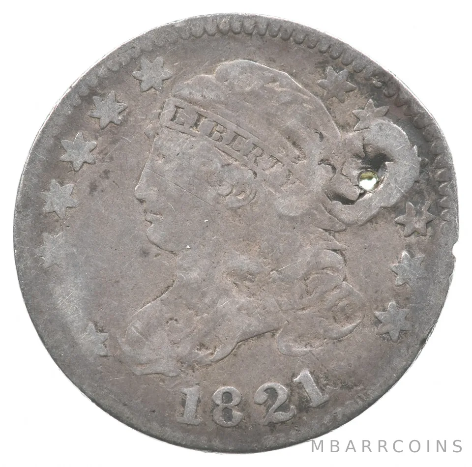 1821 Capped Bust Dime *5948