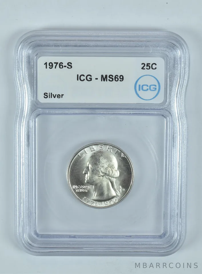 1976-S Washington Quarter Silver MS69 ICG