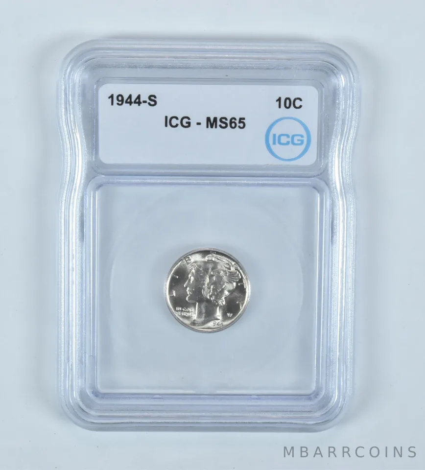 1944-S Mercury Dime MS65 ICG