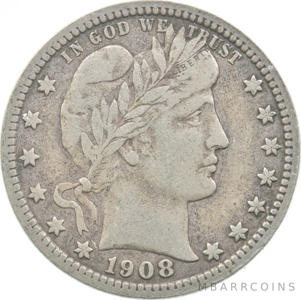 1908 Barber Quarter *3457