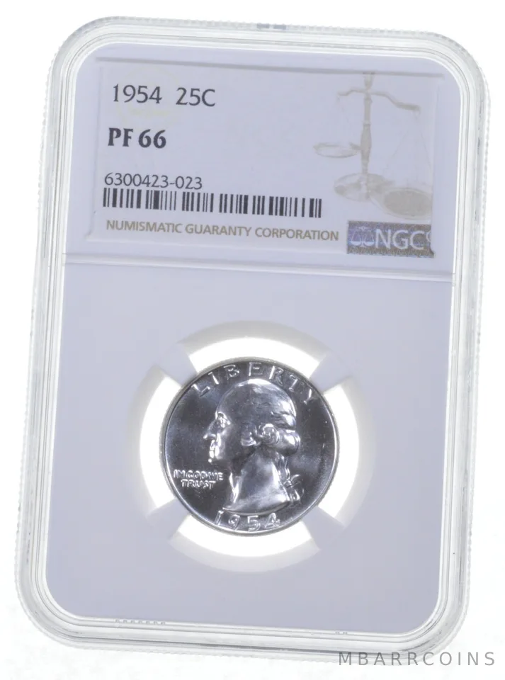 1954 Washington Quarter PF66 NGC PR Proof
