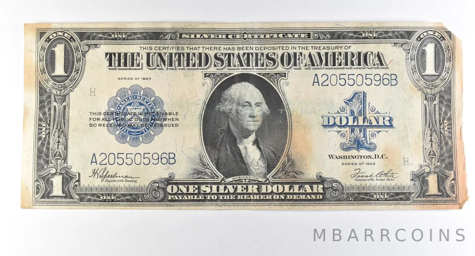 1923 $1 Silver Certificate Large Note Blue Seal *2960