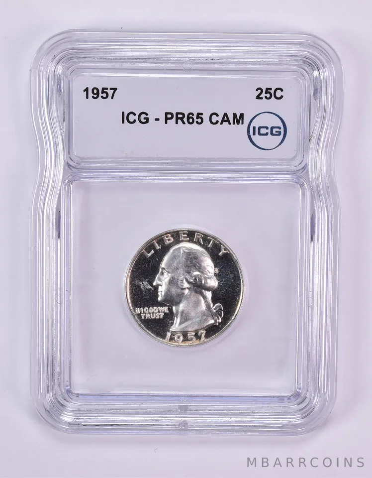 1957 Washington Quarter PR65 CAM ICG