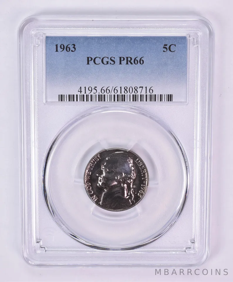 1963 Jefferson Nickel PR66 PCGS Beautiful Tone *1124