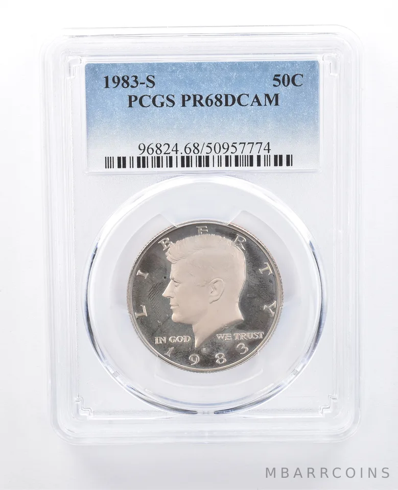 1983-S Kennedy Half Dollar PR68 DCAM PCGS Hazy Tone *8126