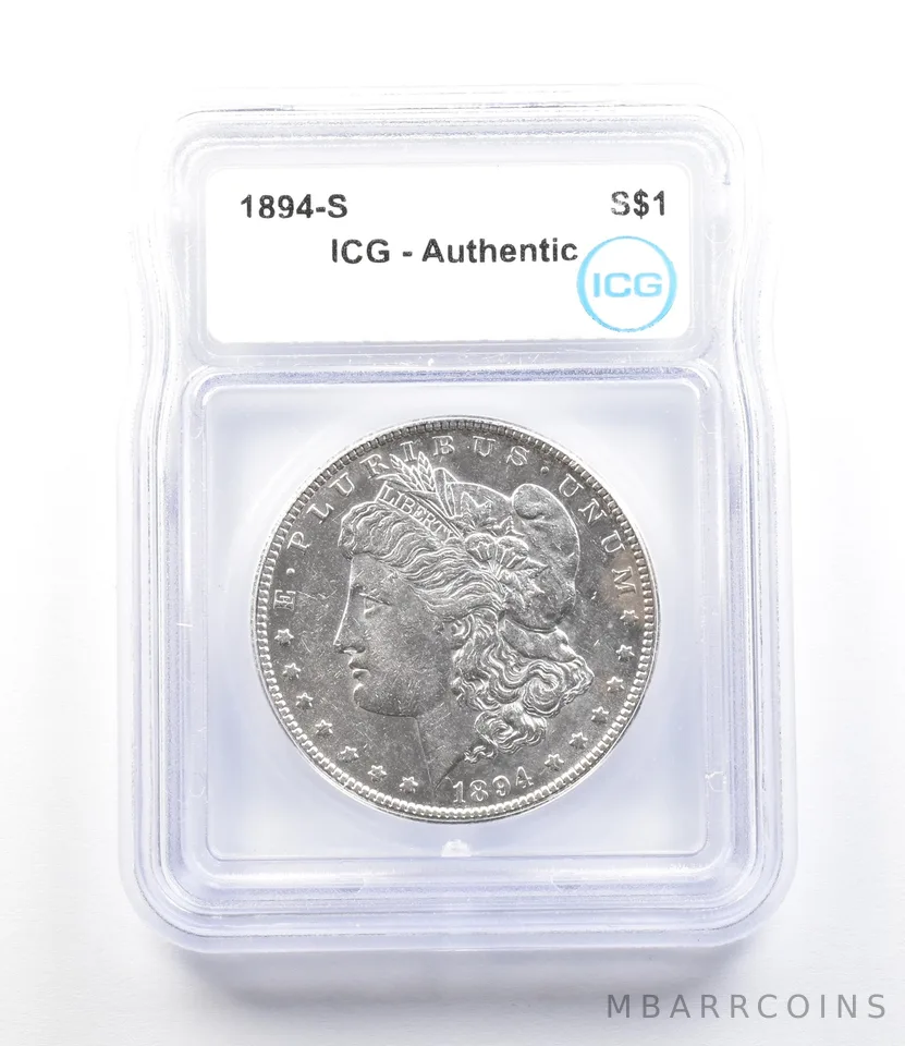 1894-S Morgan Silver Dollar Authentic ICG a9666