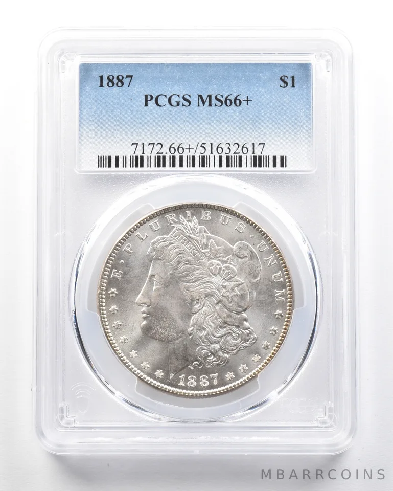 1887 Morgan Silver Dollar MS66+ PCGS *1803