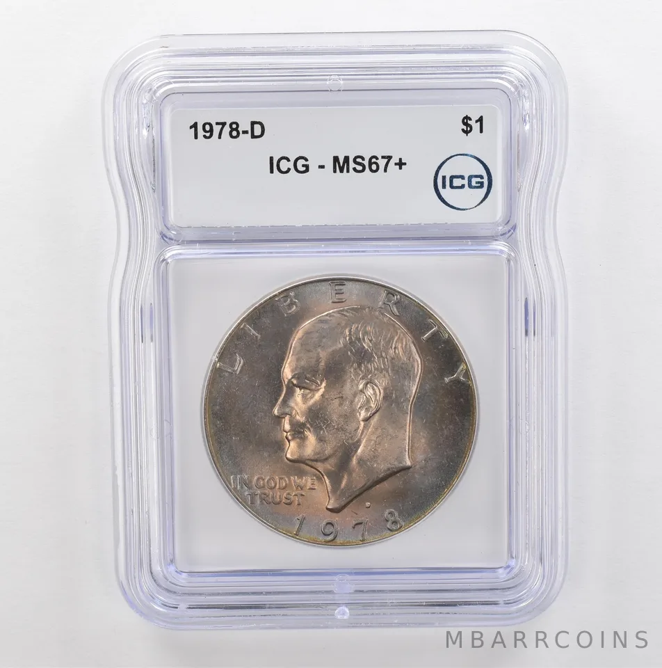 1978-D Eisenhower $1 MS67+ ICG Beautiful Tone *5338