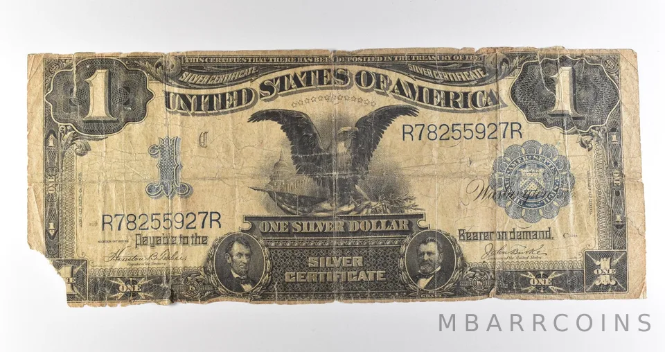 1899 $1 Silver Certificate Black Eagle Blue Seal Large Note Fr#233 *4623