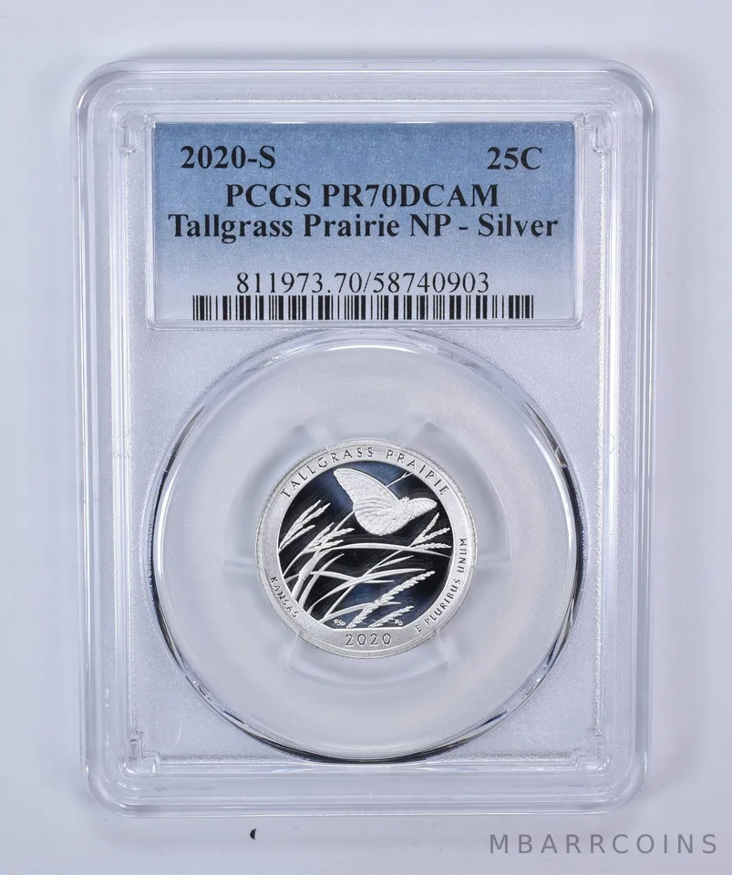 2020-S Washington Quarter ATB Silver Tallgrass Prairie PR70 DCAM PCGS