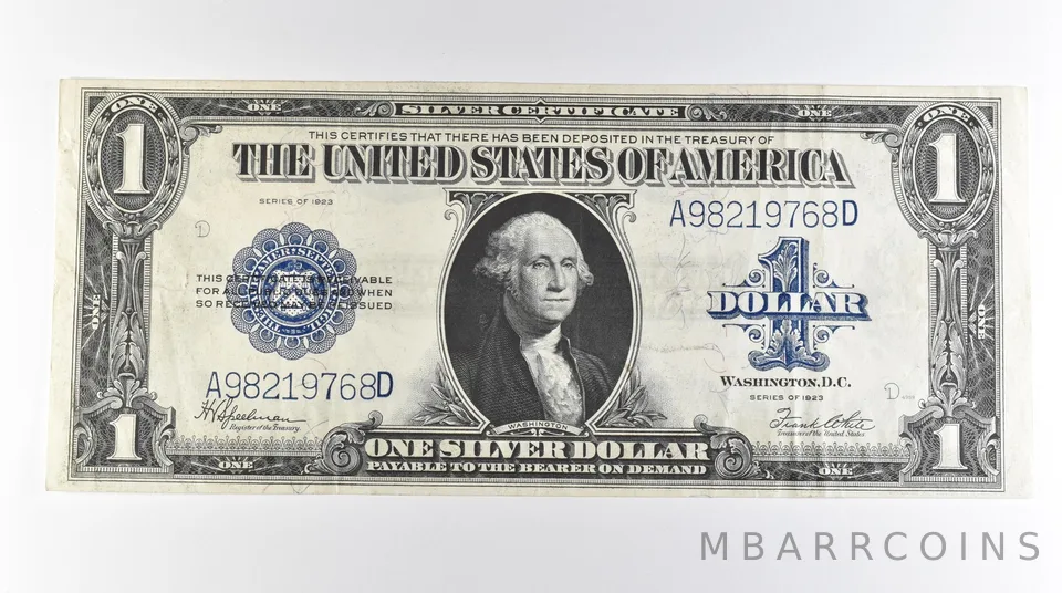 1923 $1 Silver Certificate Large Note Blue Seal FR#237 *0764