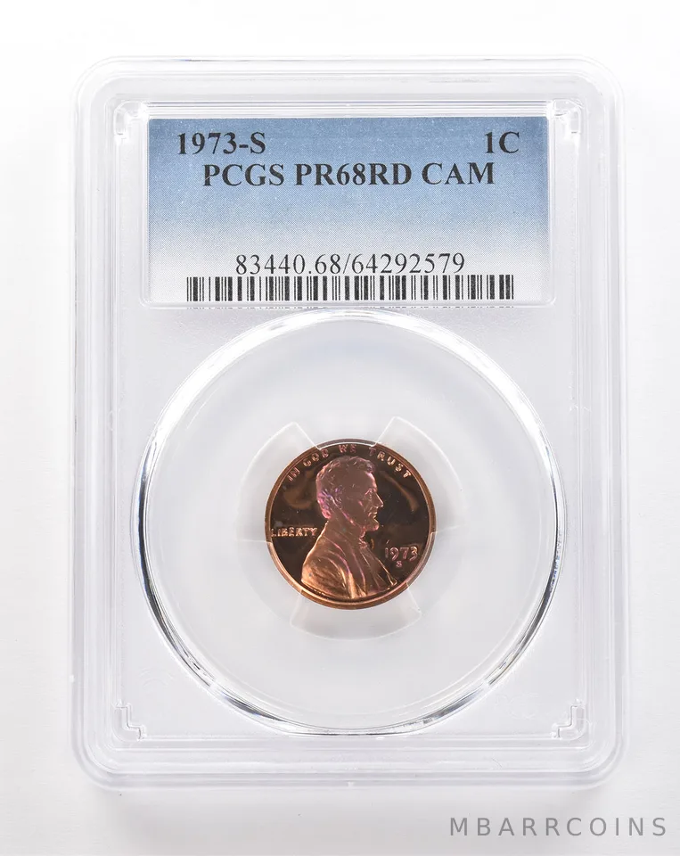 1973-S Lincoln Memorial Cent PR68 RD CAM PCGS Beautiful Tone *3447