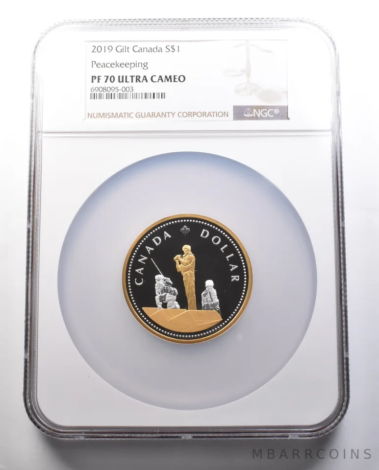2019 Canada Silver Dollar Peacekeeping PF70 UCAM NGC *7297