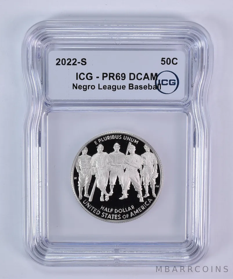 2022-S Negro League Baseball Commemorative Half Dollar PR69 DCAM ICG