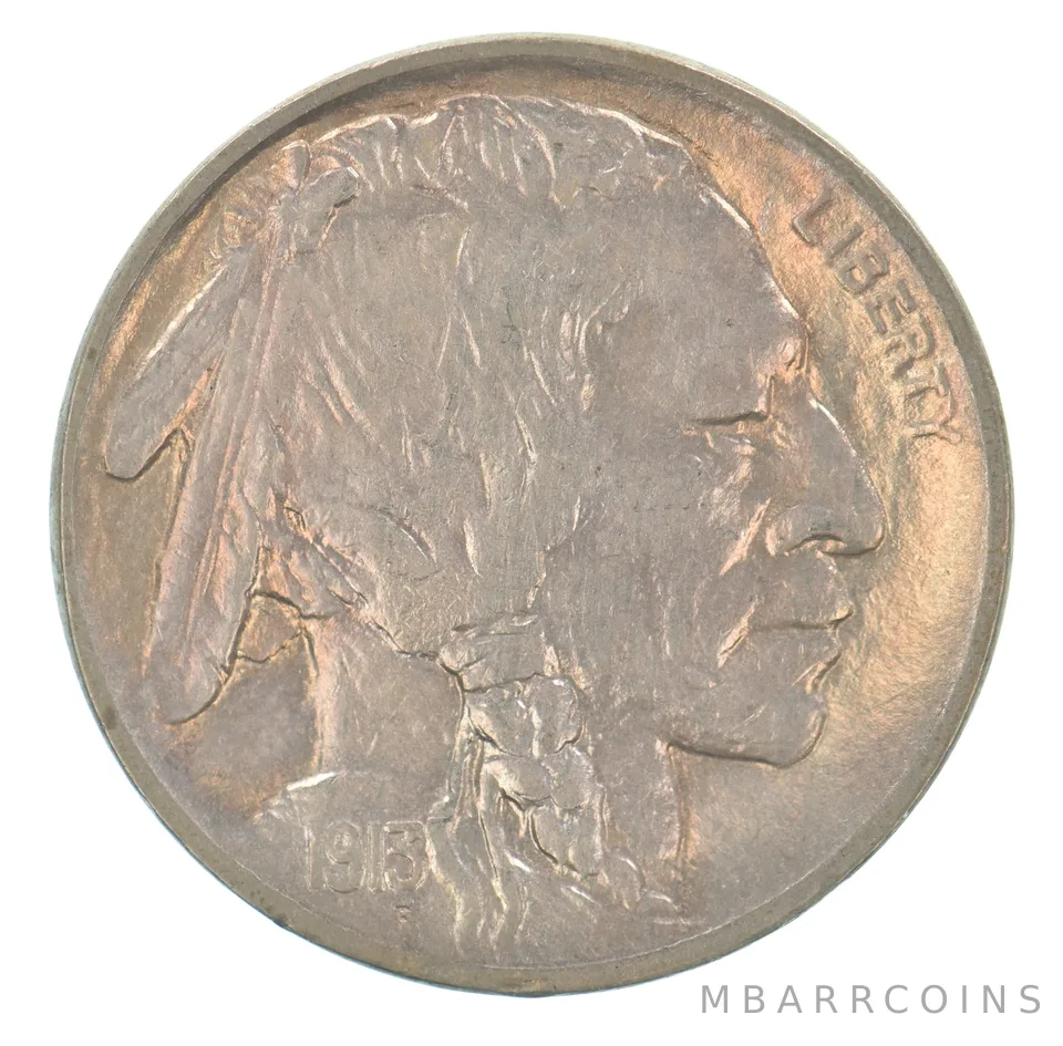 1913 Indian Head Buffalo Nickel Type 2 Beautiful Tone *4158