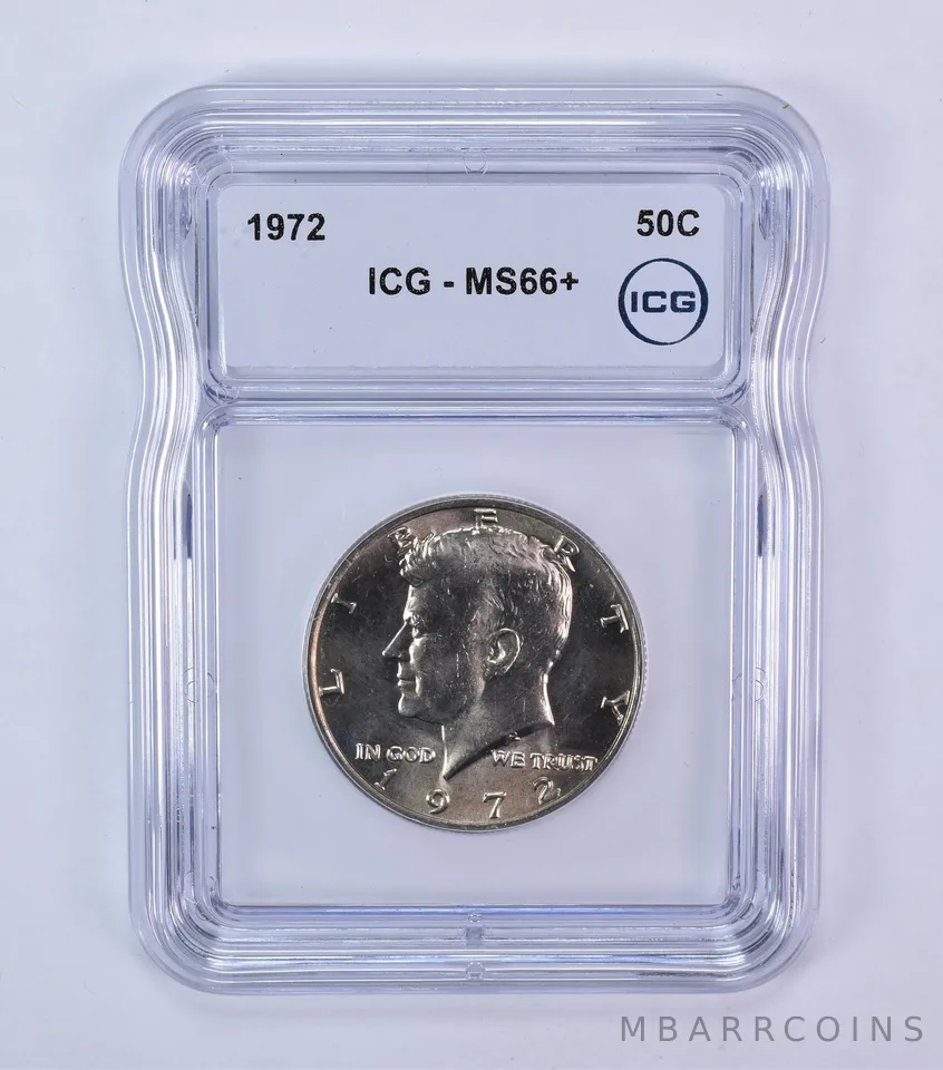 1972 Kennedy Half Dollar MS66+ ICG