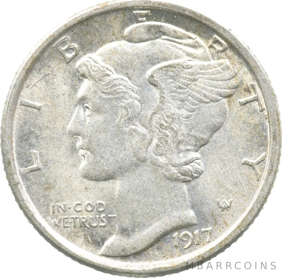 1917 Mercury Dime a9023