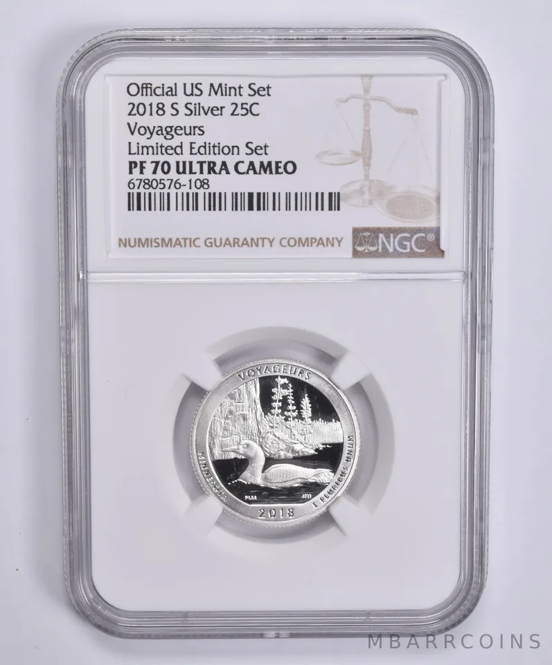 2018-S Silver Quarter Voyageurs Limited Edition Set PF70 UCAM NGC