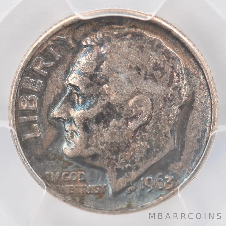 1963 Roosevelt Dime XF45 PCGS Beautiful Tone *0790