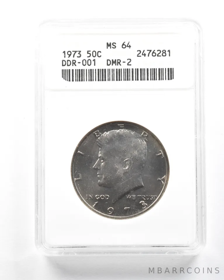 1973 Kennedy Half Dollar DDR-001 DMR-2 MS64 ANACS *2011