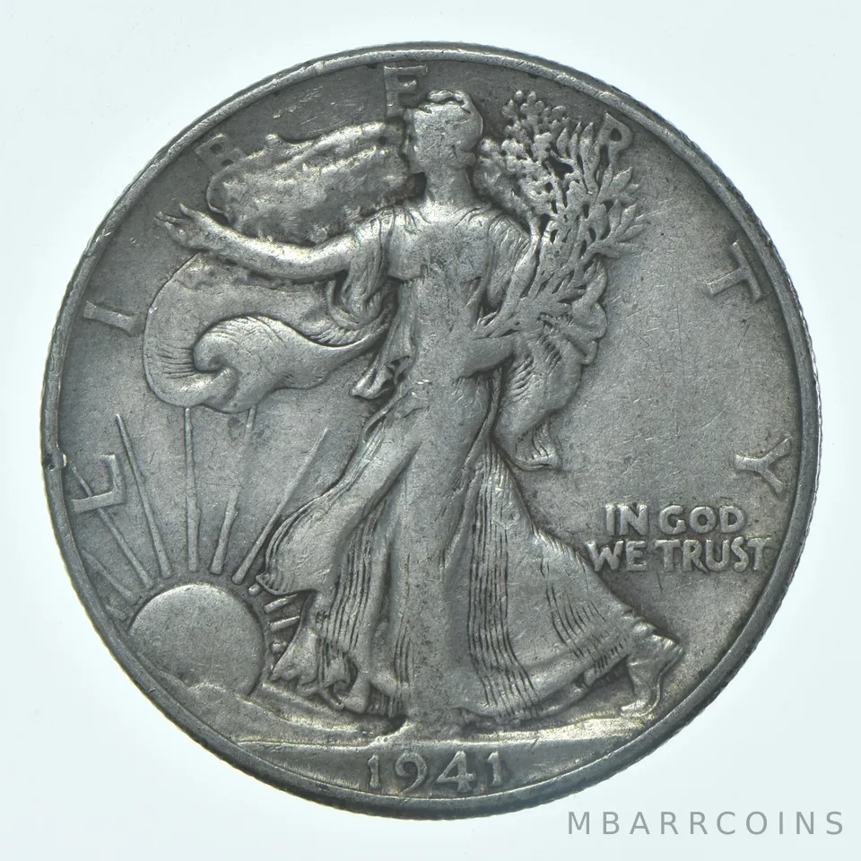 1941-D Walking Liberty Half Dollar CIRC VG+ 90% Silver
