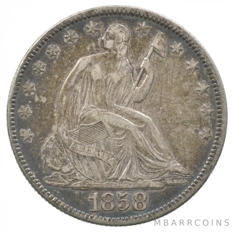 1858 Seated Liberty Half Dollar *6210