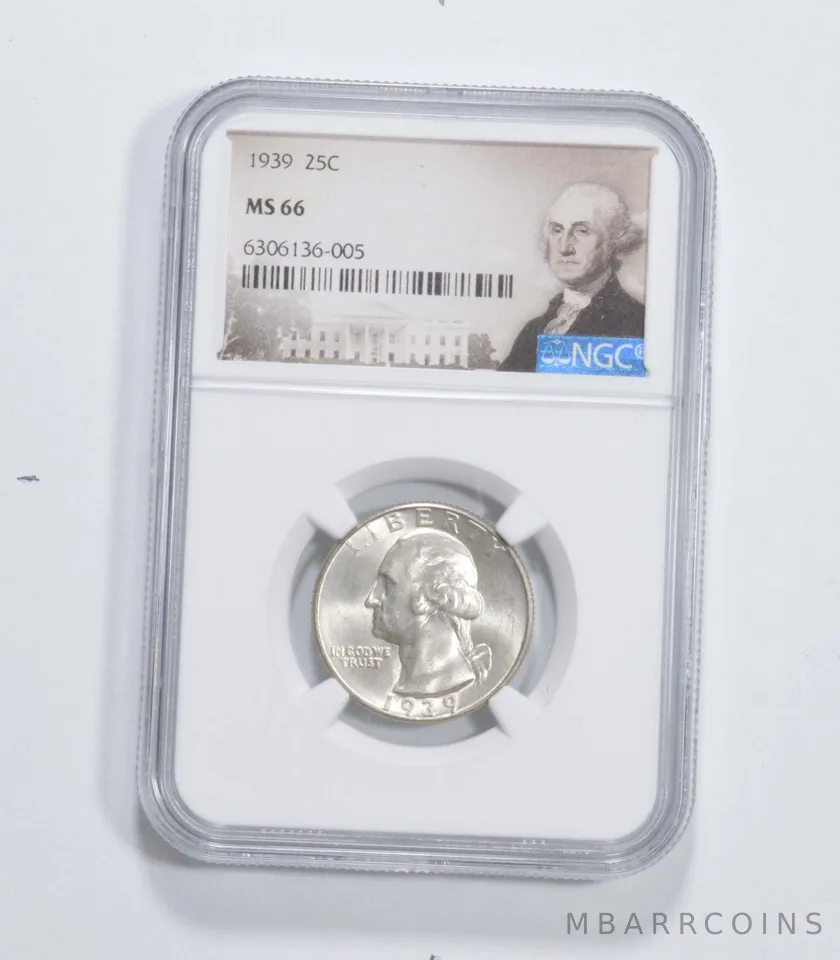 MS66 1939 Washington Quarter NGC *6928