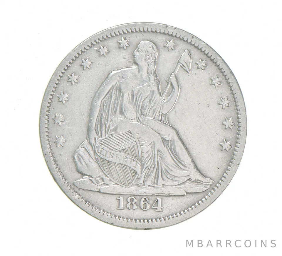 1864-S Seated Liberty Half Dollar a2464