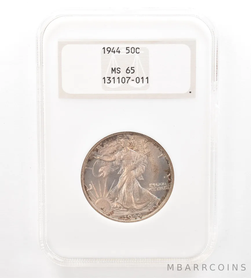 1944 Walking Liberty Half Dollar MS65 NGC Beautiful Tone *7418