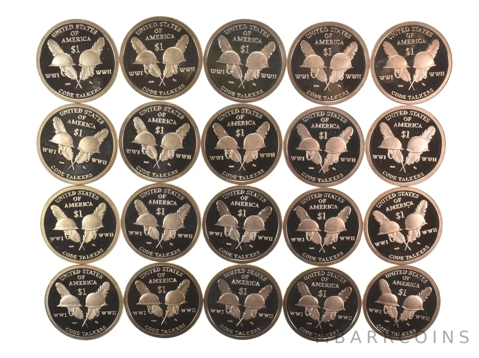 (20) 2016-S Sacagawea $1 Proof ROLL Code Talkers