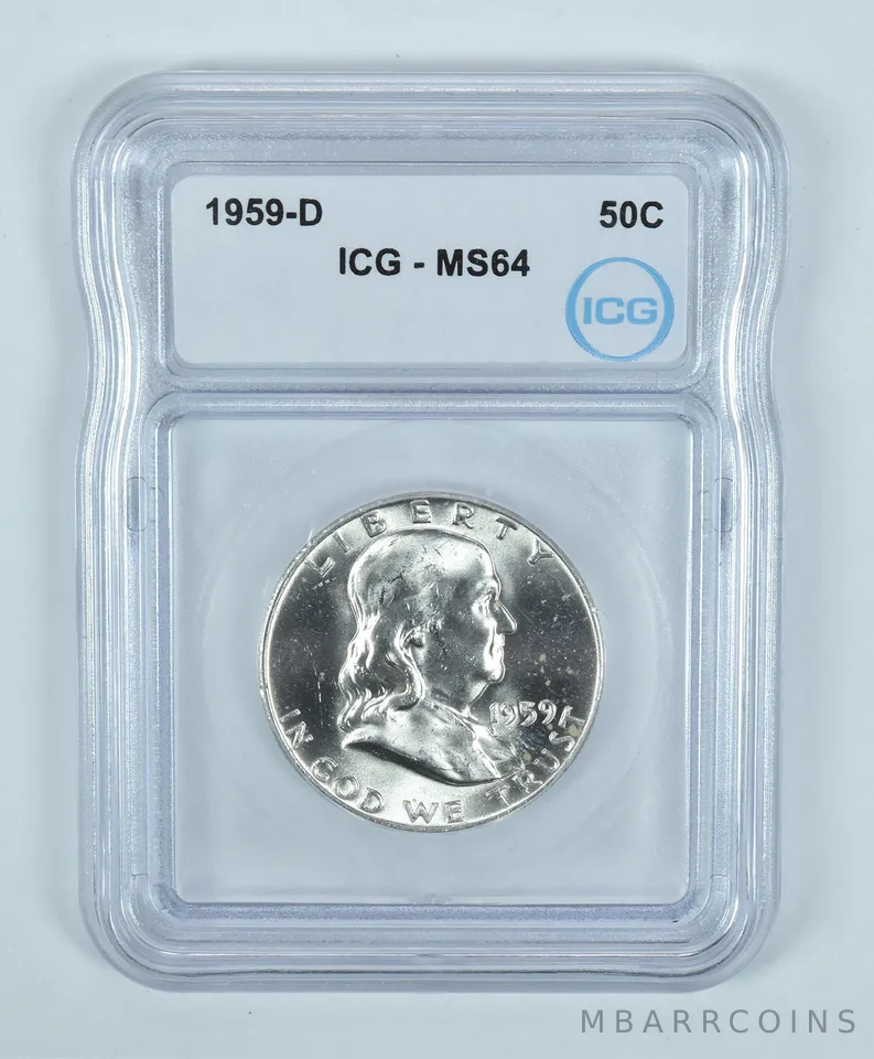 1959-D Franklin Half Dollar MS64 ICG