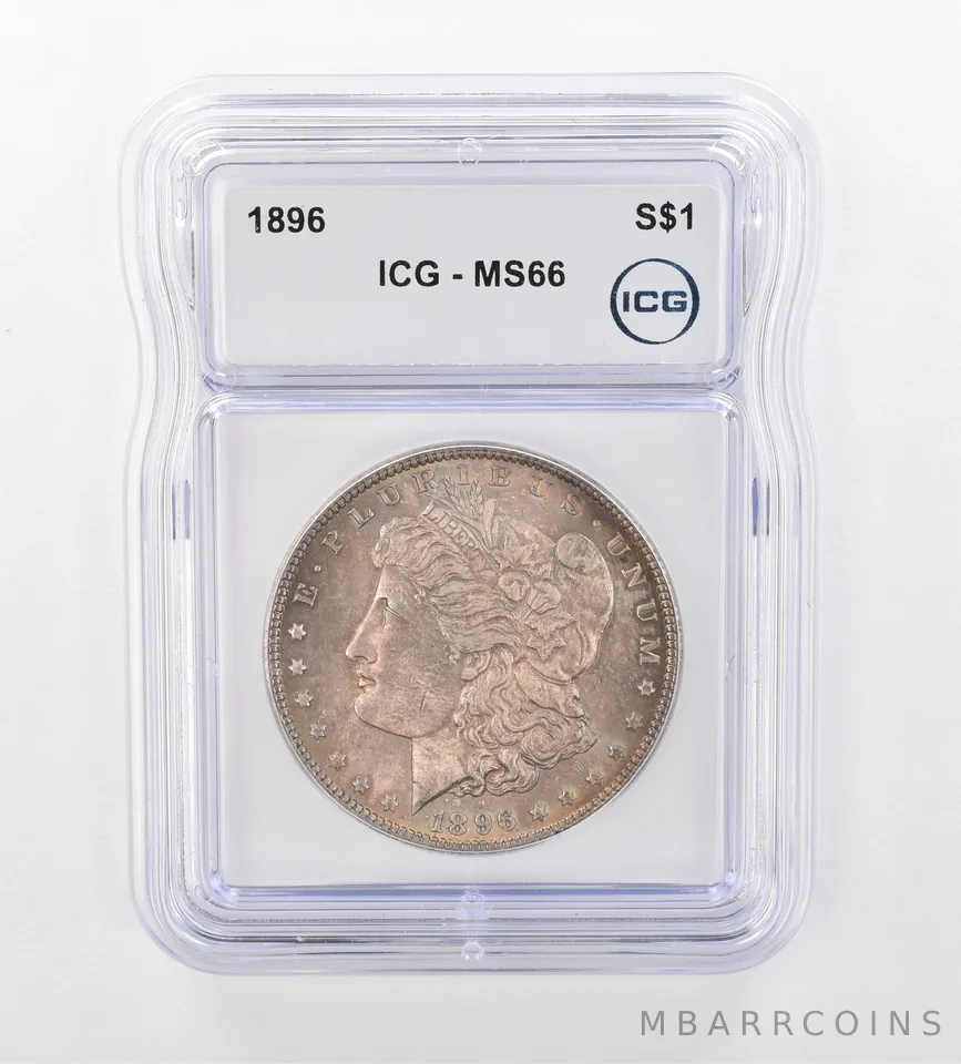 1896 Morgan Silver Dollar MS66 ICG Beautiful Tone *1002