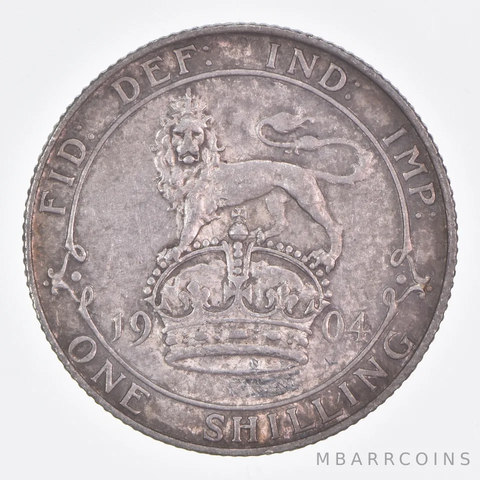 Better Date - 1904 Great Britain 1 Shilling World Coin- Silver *335