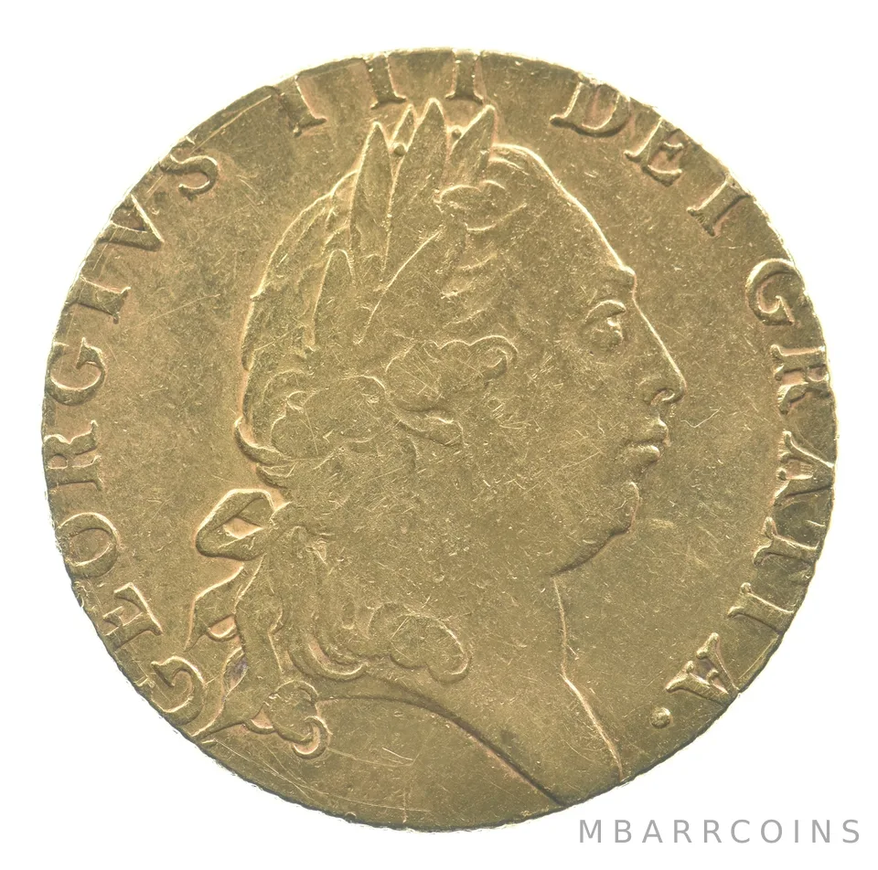 1791 Great Britain Gold Spade Guinea George III *7409