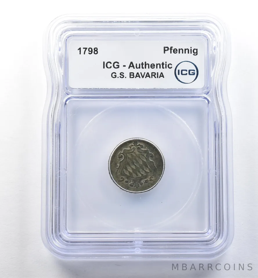 1798 German States Bavaria Pfennig Authentic ICG *2585