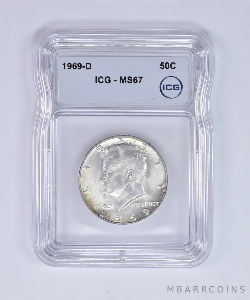 1969-D Kennedy Half Dollar MS67 ICG Beautiful Tone Reverse *8003