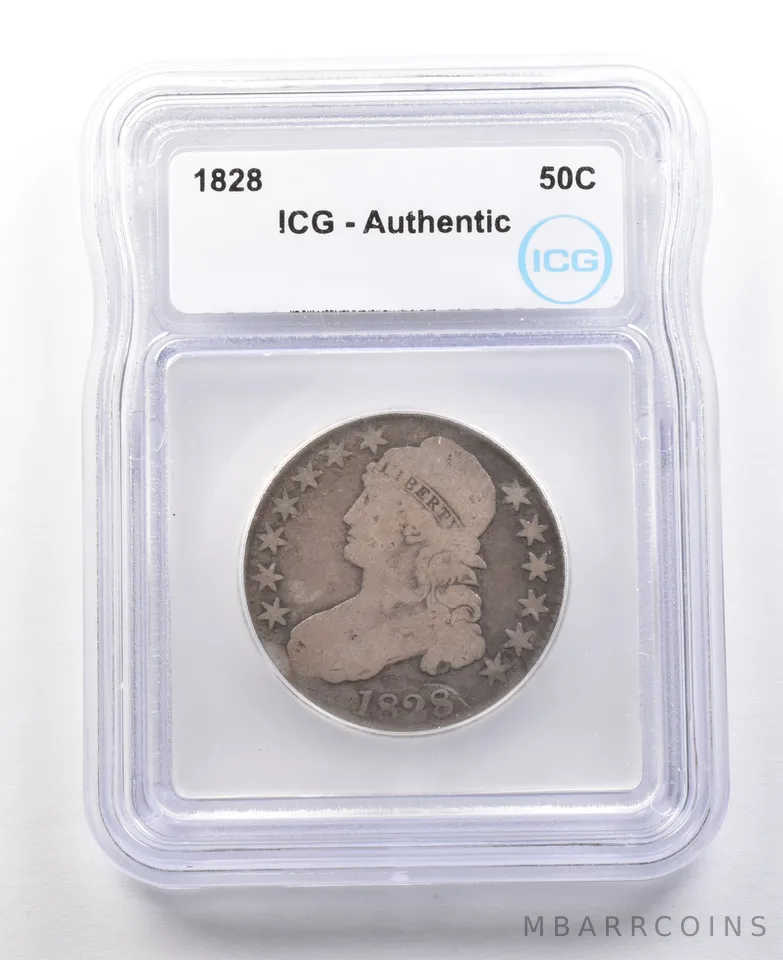 1828 Capped Bust Half Dollar Authentic ICG *2951
