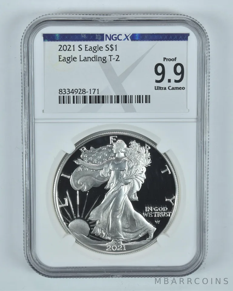 2021-S American Silver Eagle Type 2 Proof 9.9 NGC X NGCX