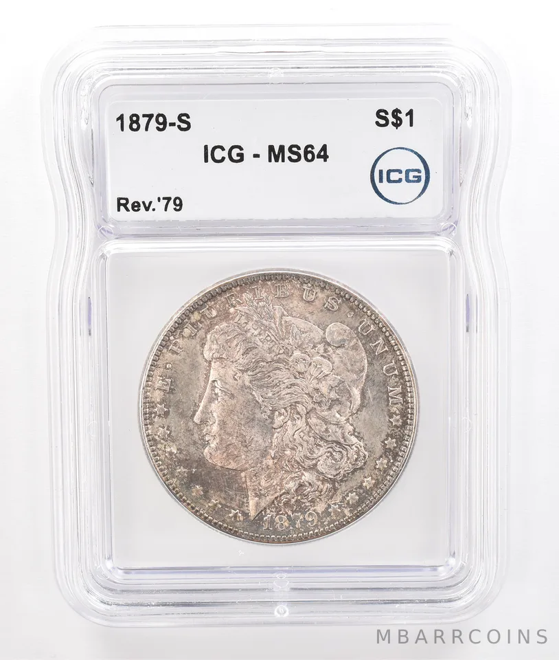1879-S Morgan Silver Dollar Reverse 79 MS64 ICG Beautiful Tone *7222