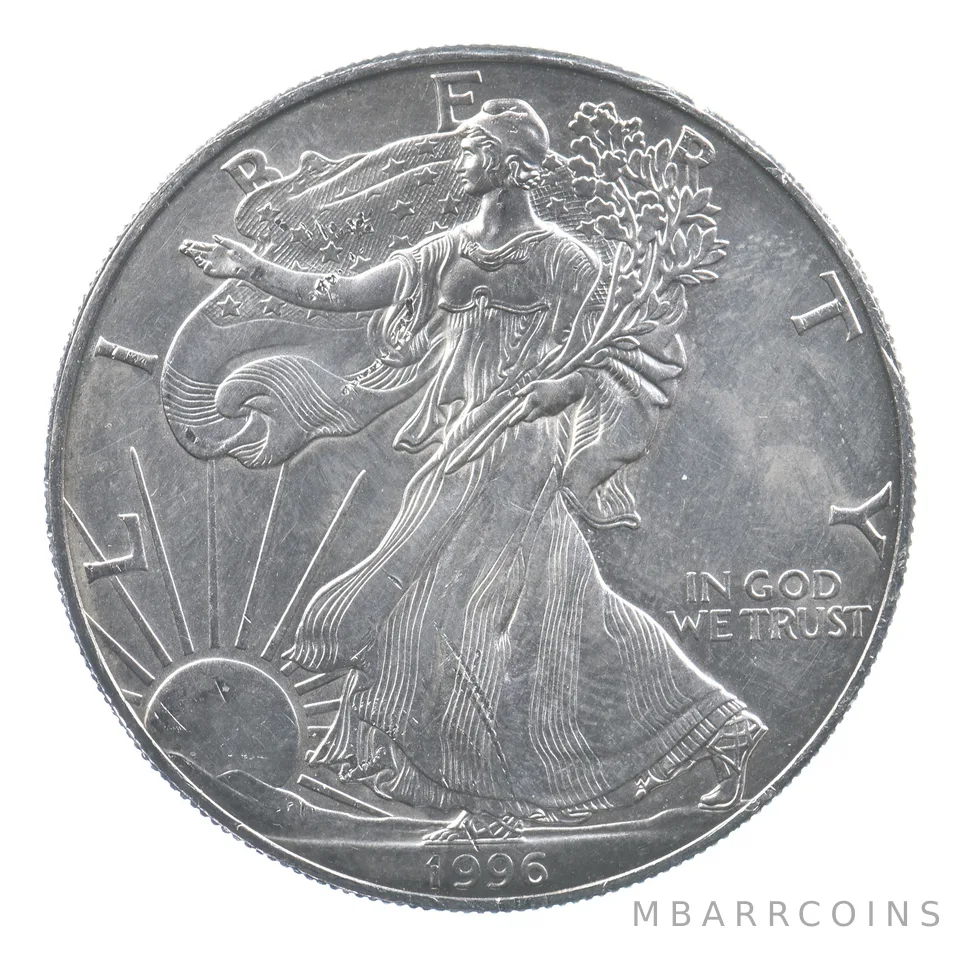Rarest 1996 American Silver Eagle - Key Date - Rare LOW MINTAGE *709