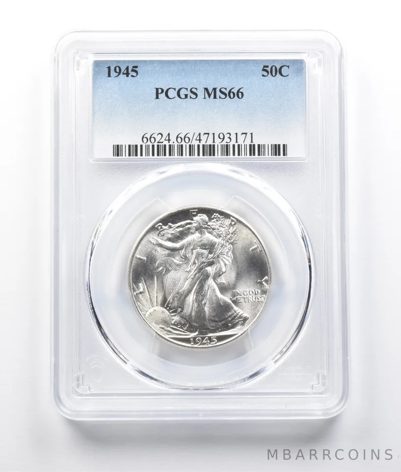 1945 Walking Liberty Half Dollar MS66 PCGS *6893