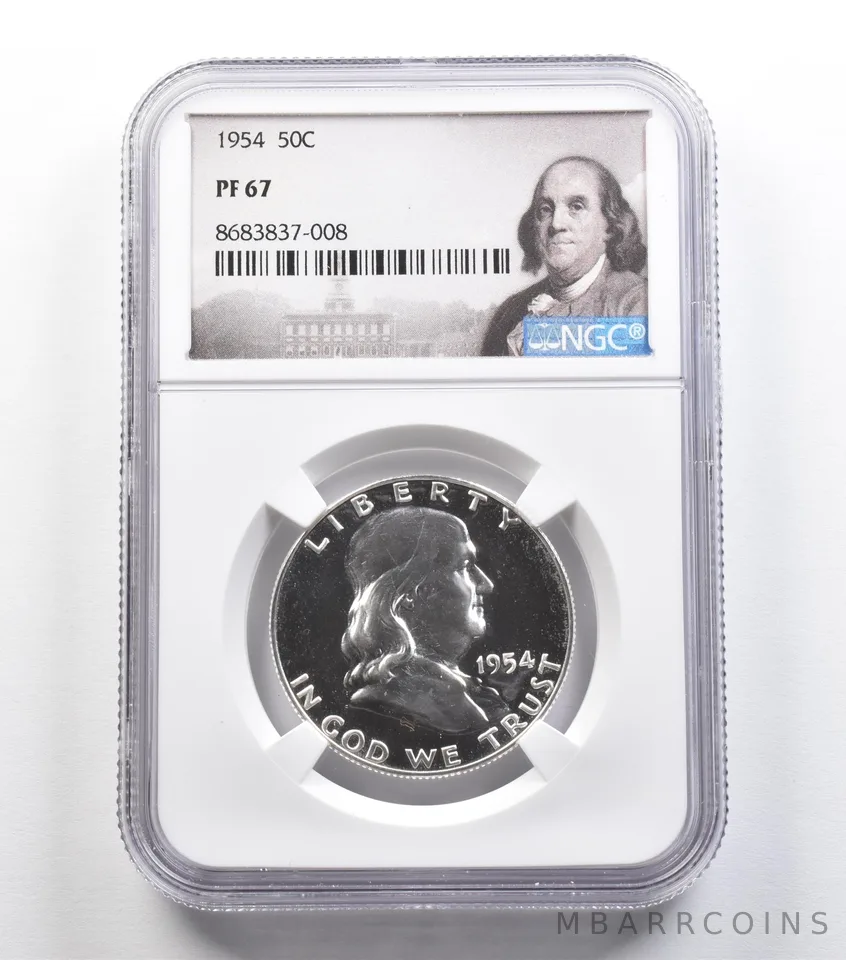 1954 Franklin Half Dollar PF67 NGC PQ *9160