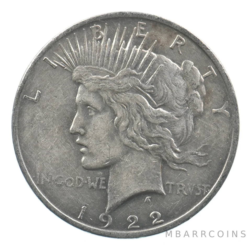 Early - 1922 Peace Silver Dollar - 90% US Coin *430
